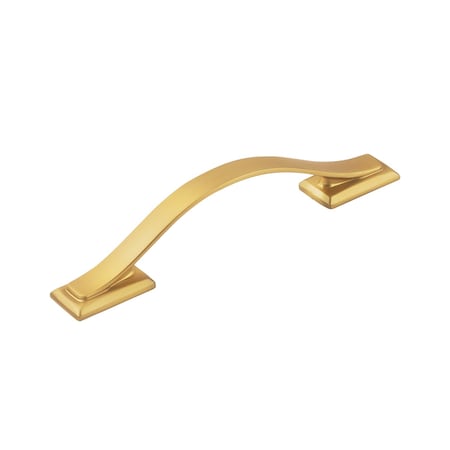 Hickory Hardware Dover Collection Pull 3-3/4 Inch 96mm Center to Center Brushed Golden Brass Finish H078771BGB